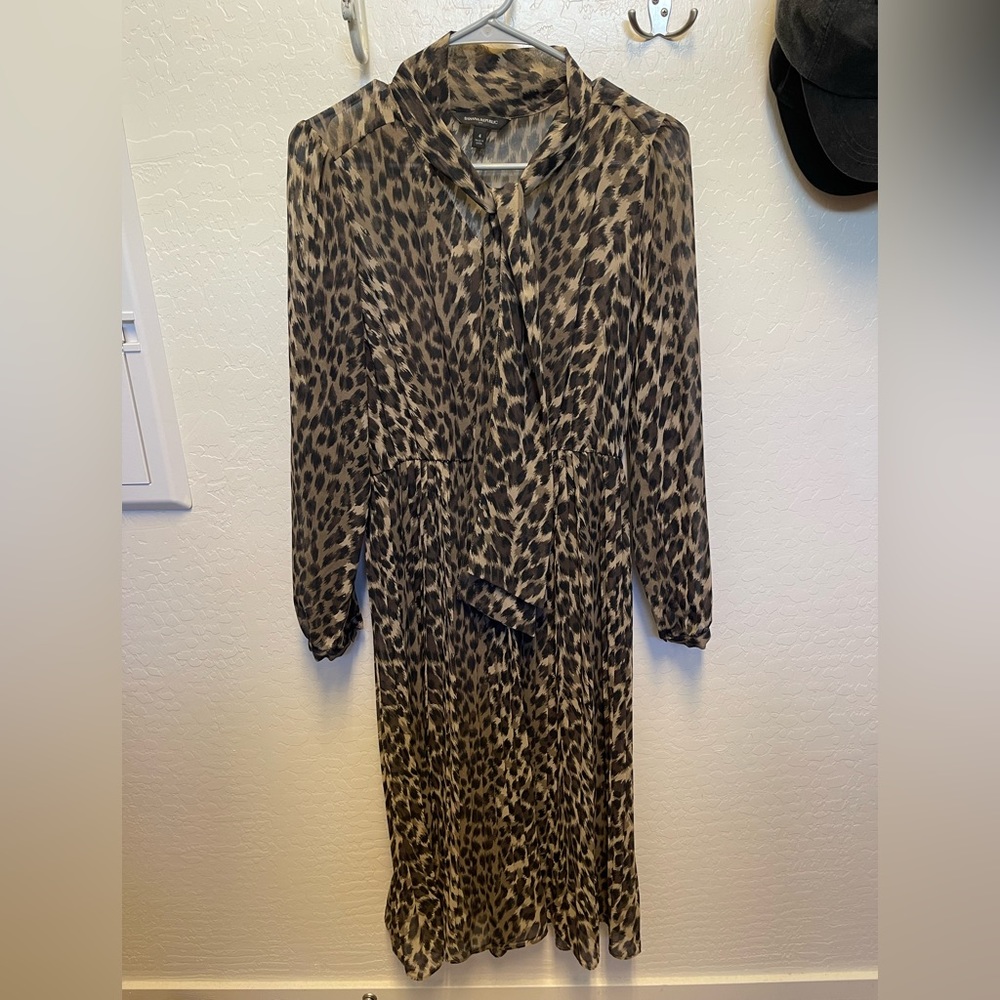 Banana Republic leopard midi dress